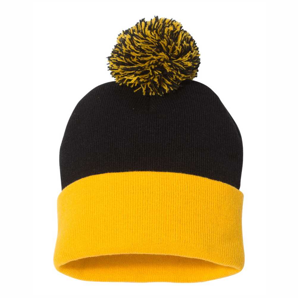 Sportsman 12" Pom-Pom Cuffed Beanie - SP15 - Image 2